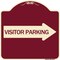 Signmission Visitor Parking With Right Arrow Heavy-Gauge Aluminum Architectural Sign, 18" x 18", BU-1818-24376 A-DES-BU-1818-24376 - alternate 1